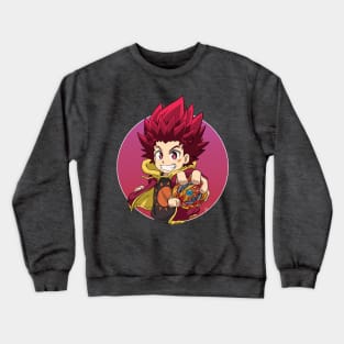 Hyuga Asahi with Super Hyperion from Beyblade Burst Superking Crewneck Sweatshirt